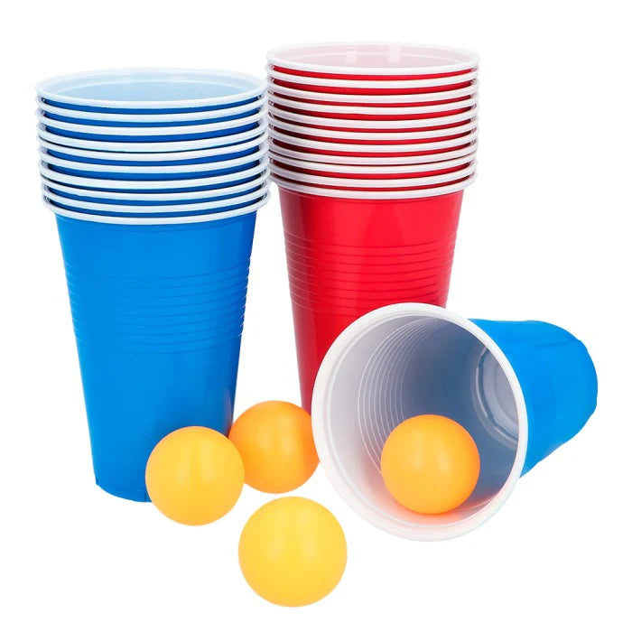 დასალევი თამაში Beer Pong (22ჭიქა და 4ც ბურთი)