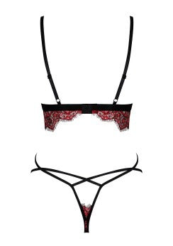 კომპლექტი Essia წითელი ტოპი და ტრუსი