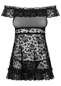 სექსუალური მაქმანებიანი კაბა კორსეტით ზომა S/M