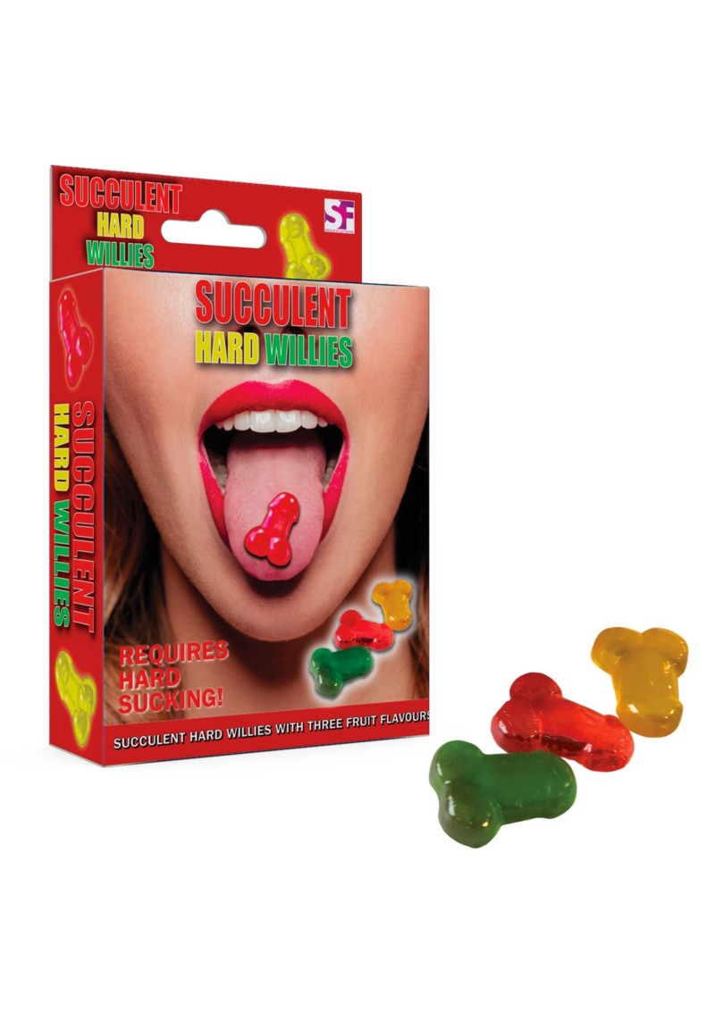 ფერადი კანფეტი პენისის ფორმის